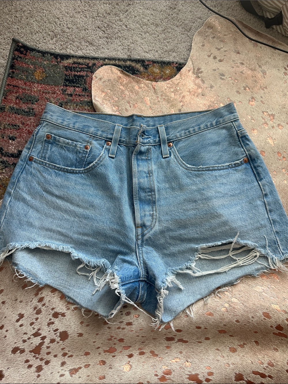 Levi’s Light Blue Denim Cutoff Shorts - Women